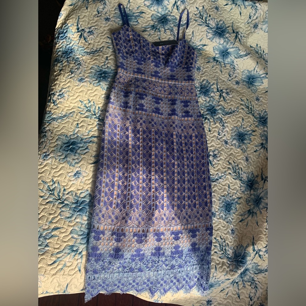Brand new BCBG blue lace dress